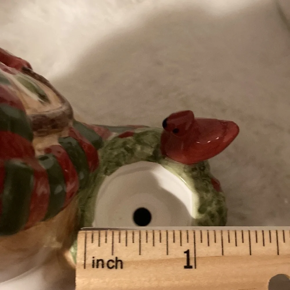 Ceramic Snowman Taper Candlestick Holders
